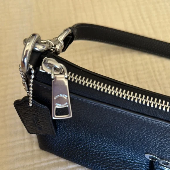Coach Black Leather Crossbody Bag - Picture 6 of 9